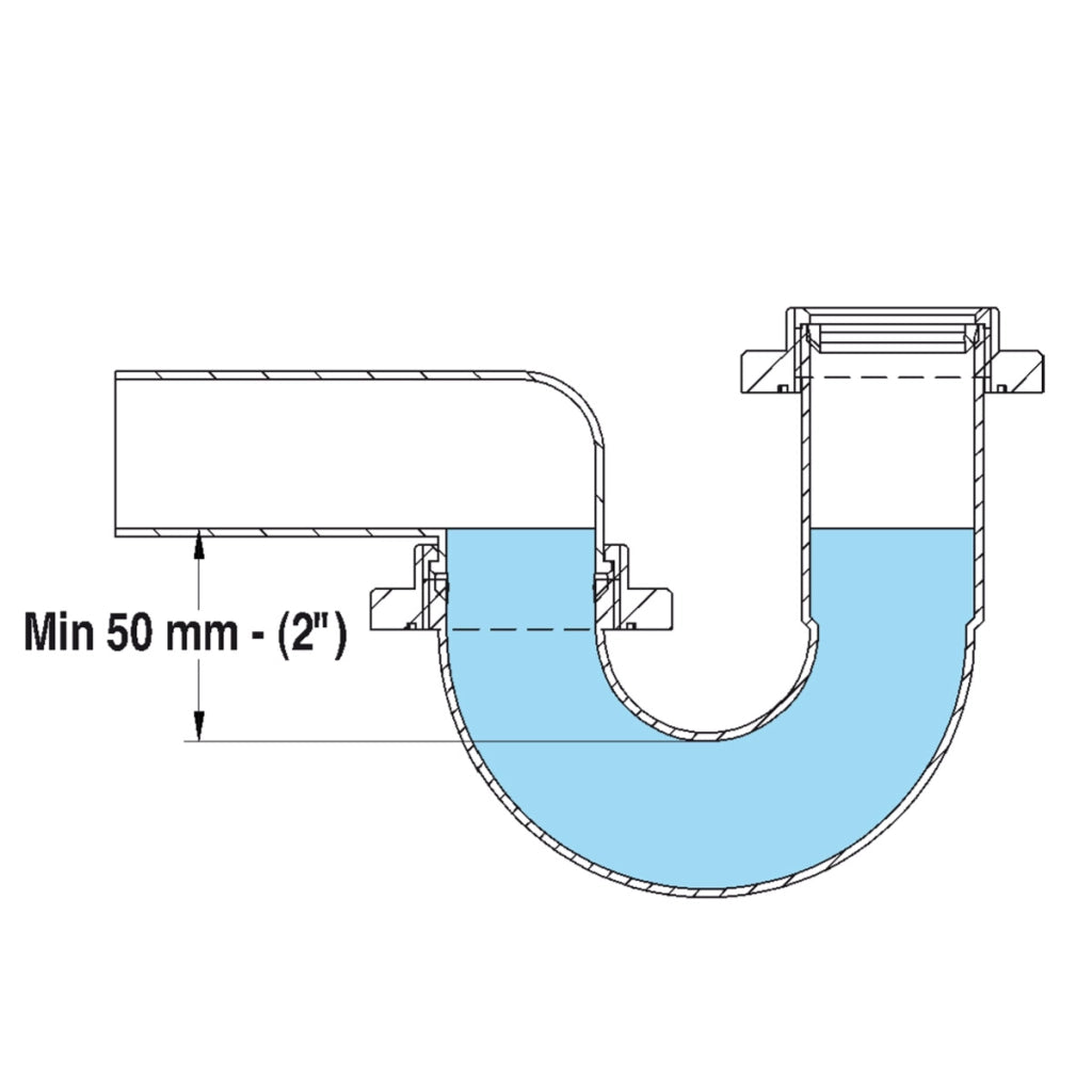 SIFONE eccentrico per lavabo e bidet sospeso  11/4 x Ø 32  40 LIRA