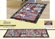 Tappeto Antiscivolo da Cucina Modello Town - 55x100 cm - Town