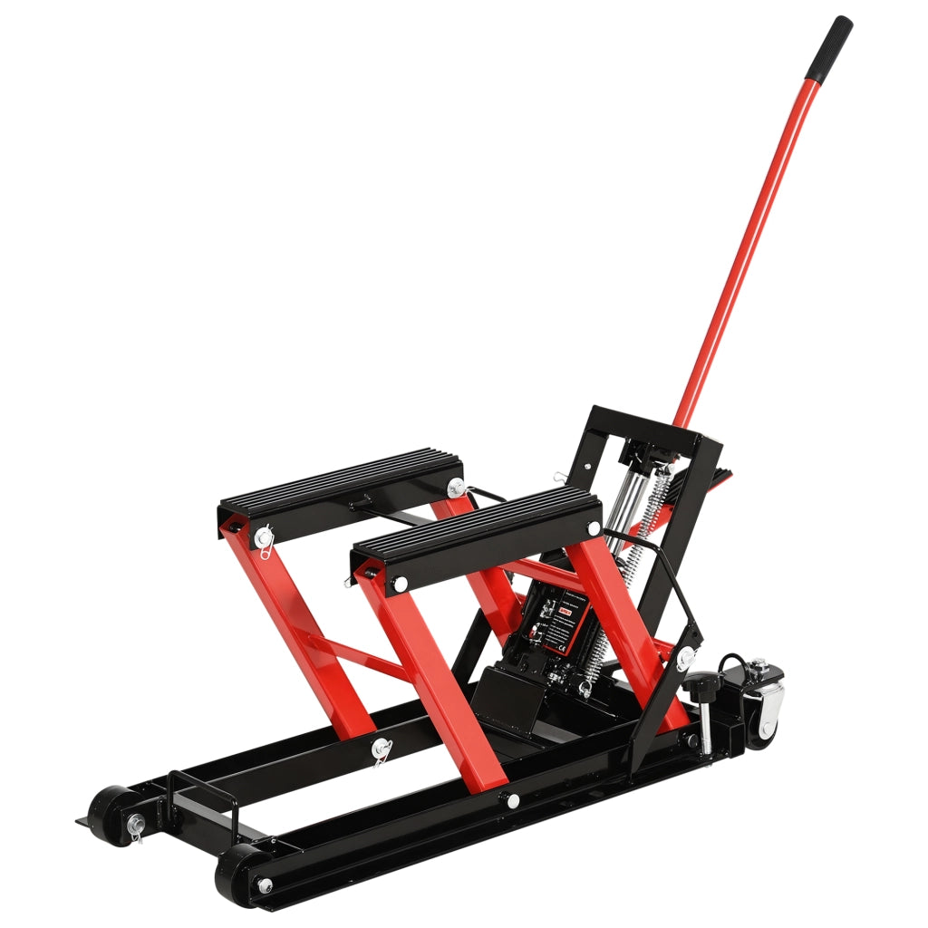 Sollevatore Idraulico per Moto ¨C Xylo ¨C 680 kg Capacit¨¤ Altezza 24-36 cm Piattaforma Antiscivolo 110x36x67 cm
