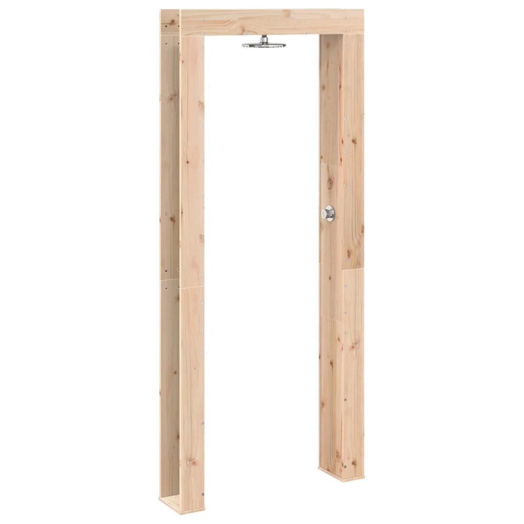 Doccia da esterno 226 cm Legno massello di pino e acciaio inox 886336