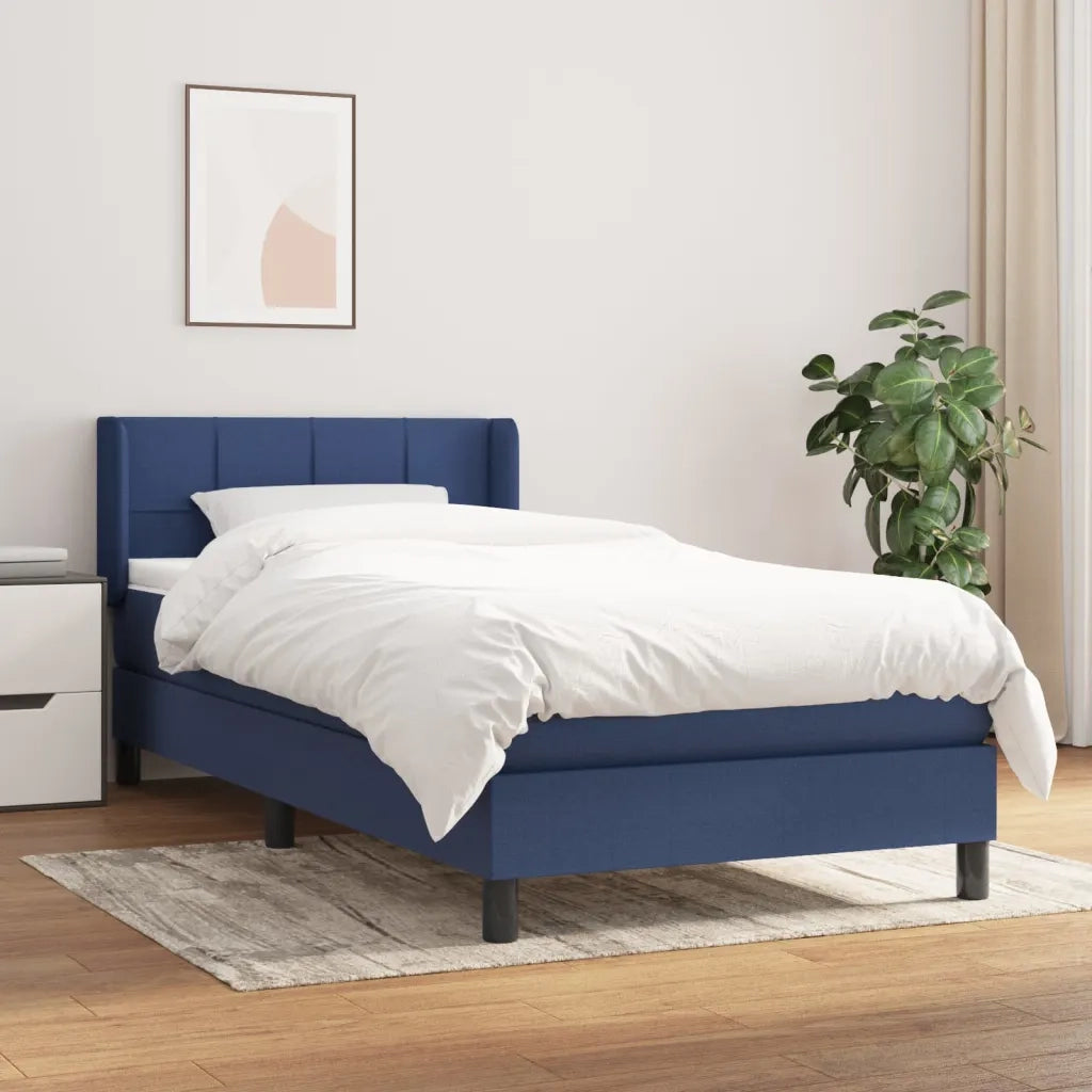 Giroletto a Molle con Materasso Blu 90x190 cm in Tessuto 3129679