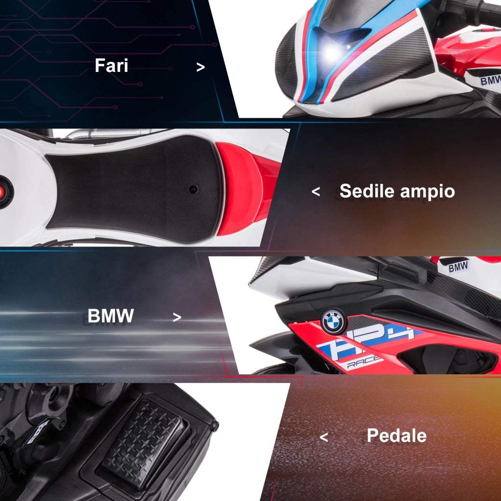 Moto Bambini BMW HP4 ¨C zephmum ¨C Rosso, PP e Metallo, 82.5x42x54 cm