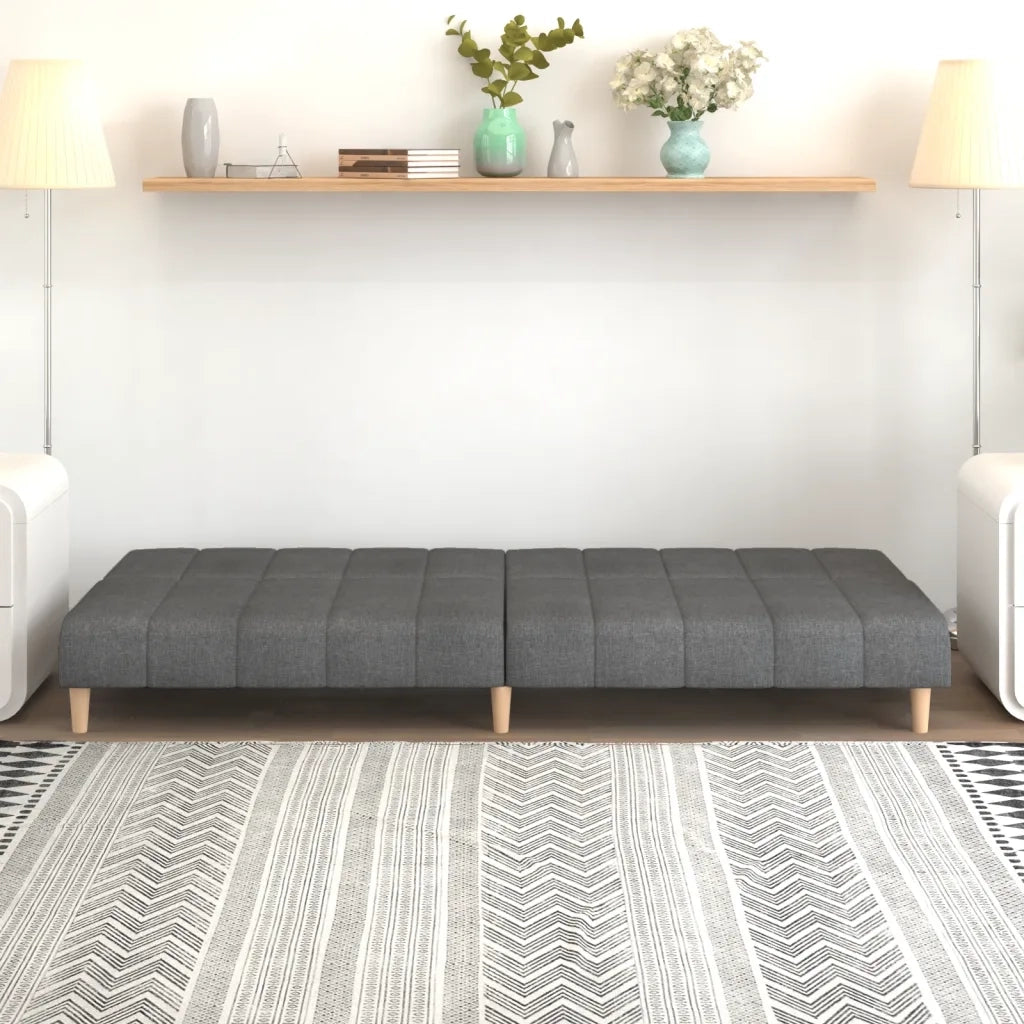 Divano letto | Sof¨¤ letto | Letto singolo a 2 Posti Grigio Chiaro in Tessuto
