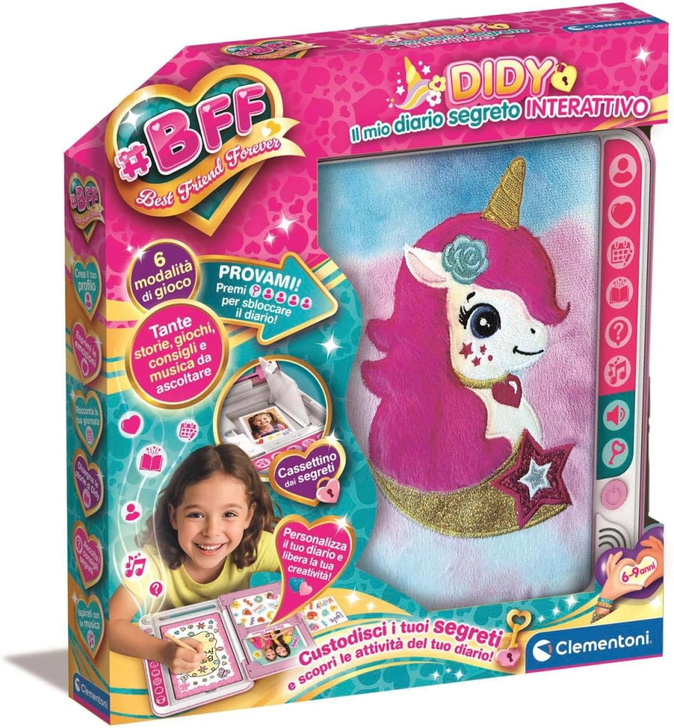 BFF Diario Segreto Unicorno Interattivo con Cassetto dei Segreti, 6 modalita di Gioco, Storie Musica e attivita Creative
