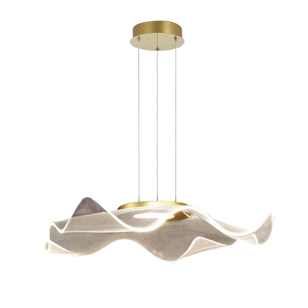 Lampada a sospensione ondulata oro LED 16W 4000K LARGO