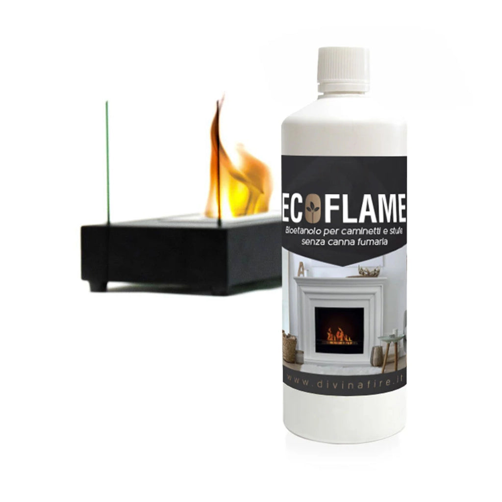 Ecoflame - Bioetanolo combustibile ecologico naturale per camini biocamini (12 bottiglie da 1L)