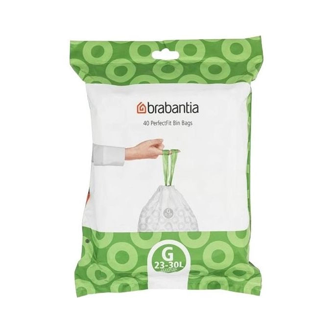 Brabantia 8710755375668 sacchetto per rifiuti 30 L Grigio, Bianco 40 pz