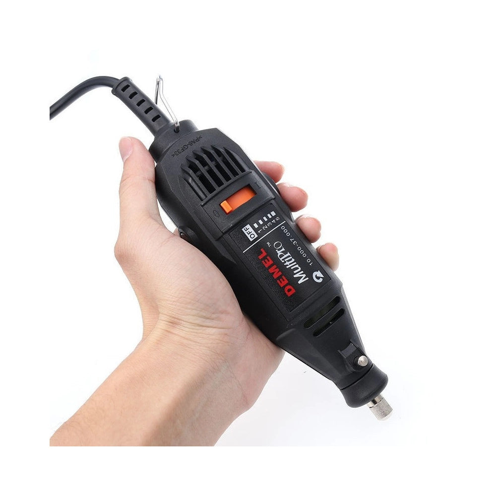 Trade Shop - Smerigliatrice Trapano Drimel Multipro 130 Watt Mini Multiuso Multifunzione -