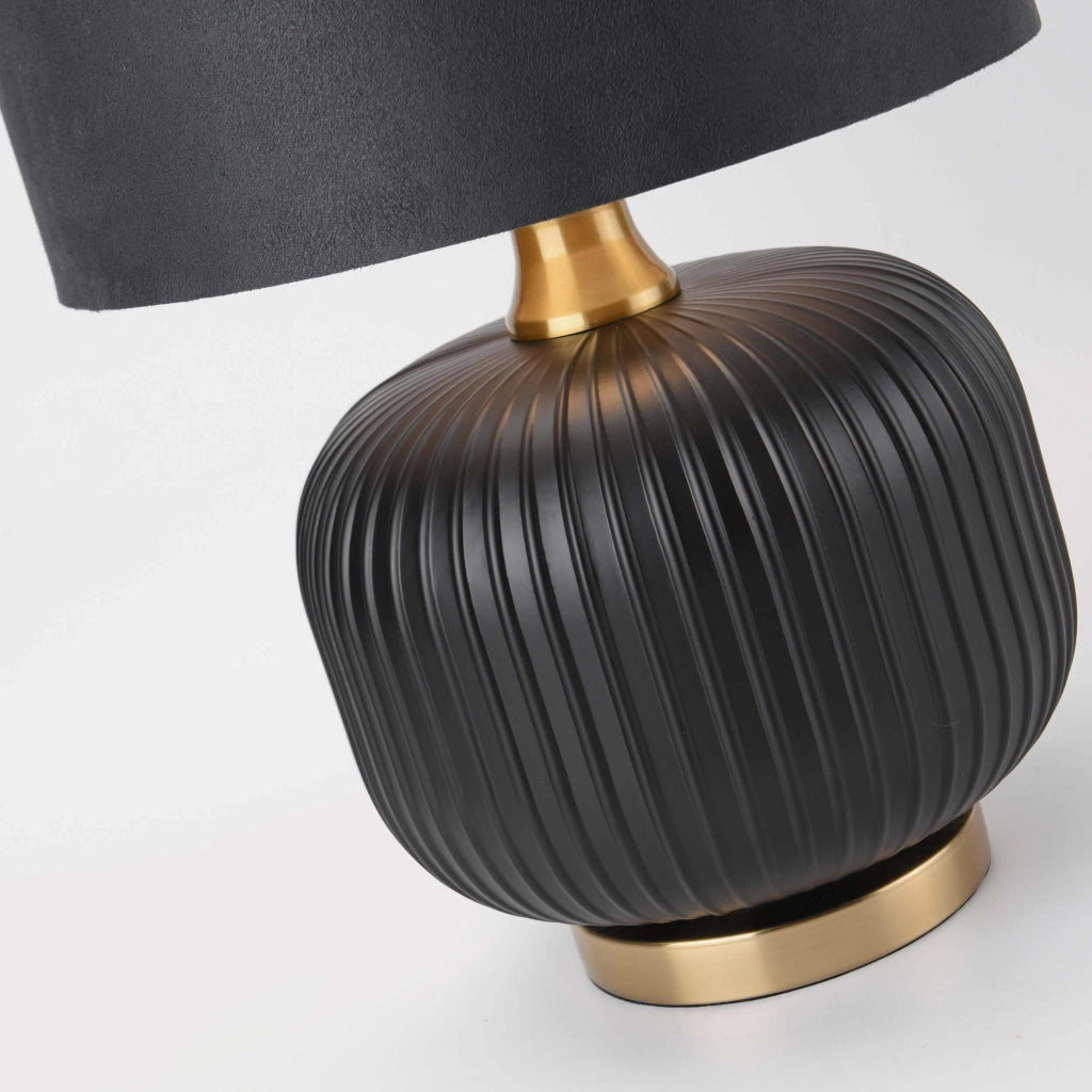 Lampada da tavolo Tamiza piccola nera/oro E27 48cm
