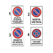 Cartello passo carrabile sosta vietata 20x30 cm