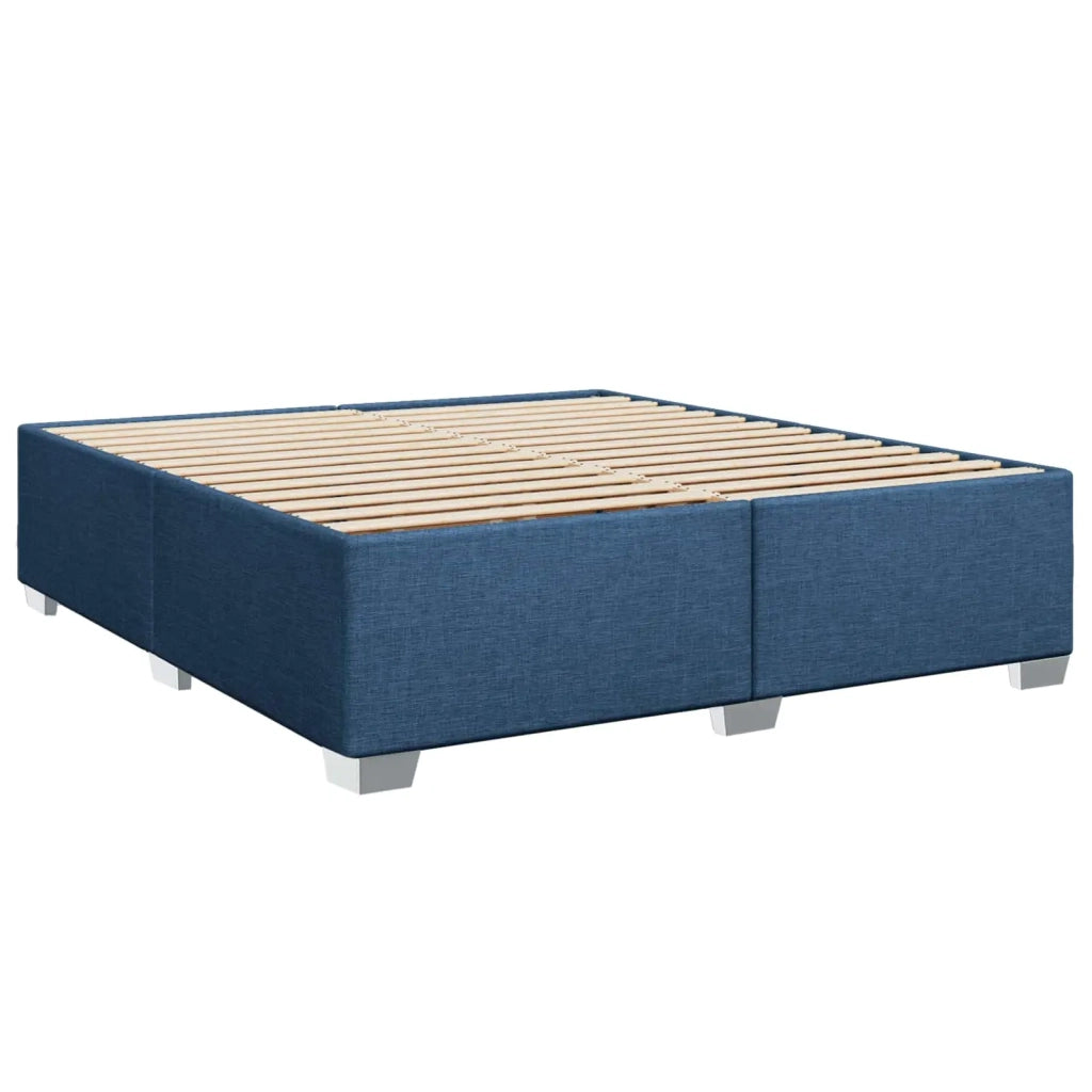 Letto box spring con materasso Blu 180 x 200 cm Tessuto 3450543