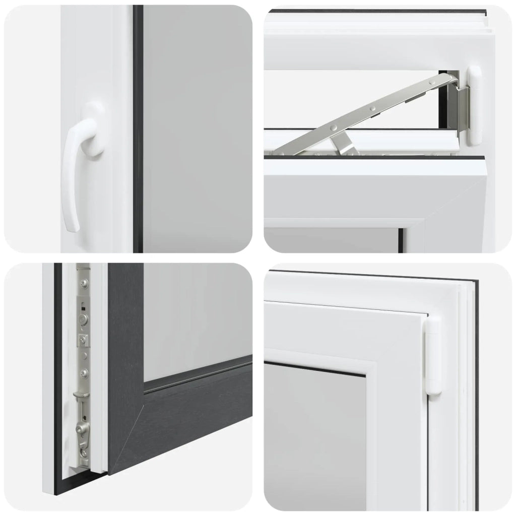 Finestra per Soffitta RISOR 100 x 70 cm PVC e Vetro Antracite 42047335