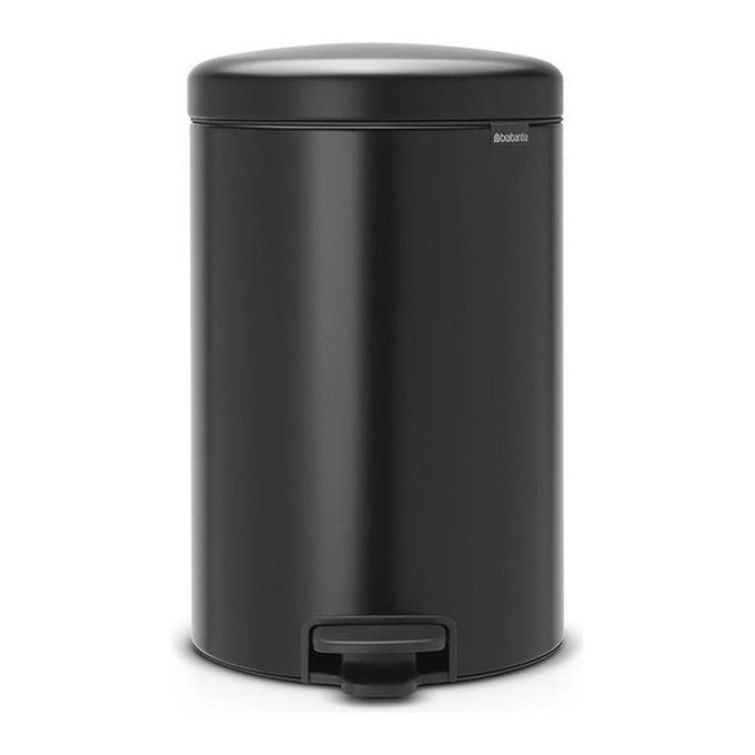 Brabantia 114106 NewIcon Pattumiera a Pedale 20 L Chiusura Ammortizzata Base Antiscivolo Acciaio Matt Black