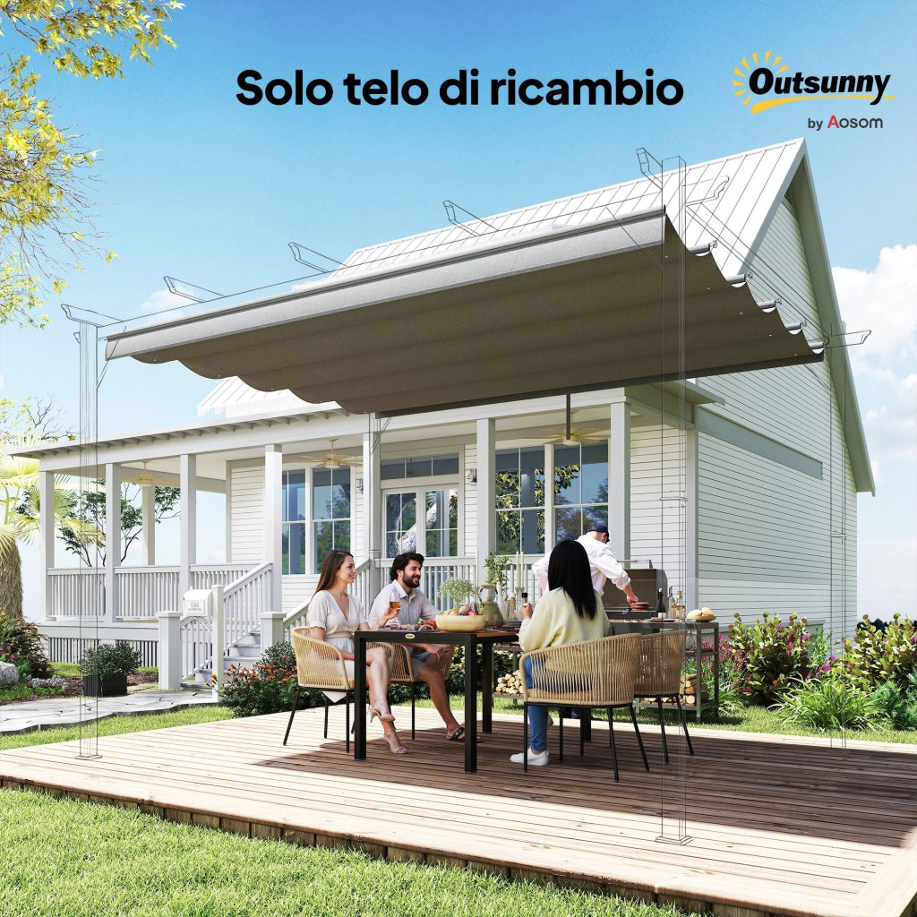 Tettuccio per Gazebo 3x3 m ¨C Minimal ¨C Grigio Chiaro