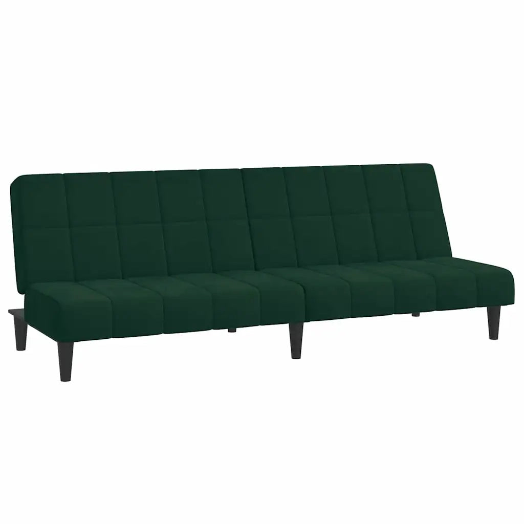 Divano letto | Sof¨¤ letto | Letto singolo a 2 Posti Verde Scuro in Velluto