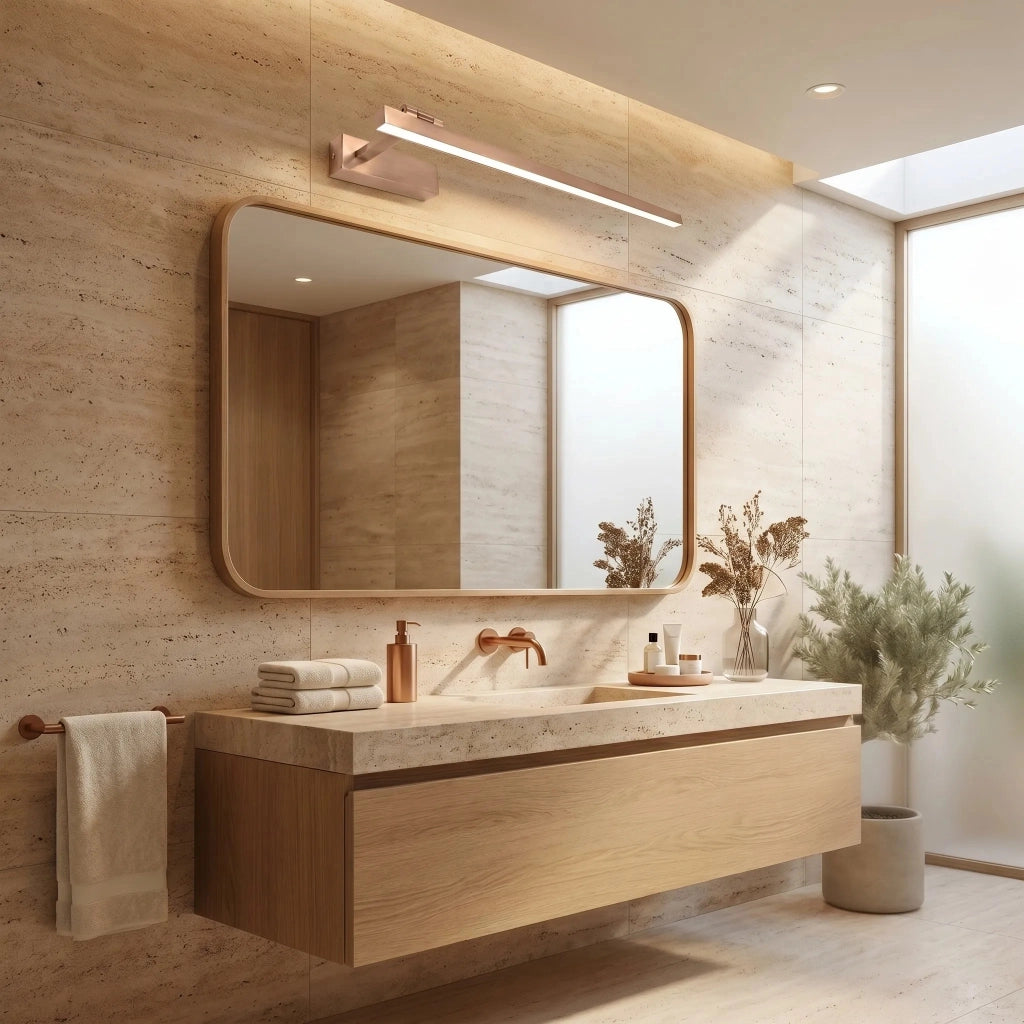 Applique Da Bagno Led Swe038-1w 60cm Brush Copper