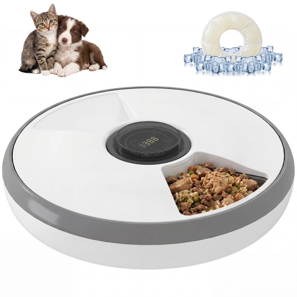Distributore Automatico Cibo per Gatti e Cani con Timer e Display LED ¨C Minimal