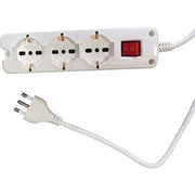 MULTIPRESA COMPATTA CON INTERRUTTORE IDEAL STAR 6 vie (2+4) - IDEAL STAR