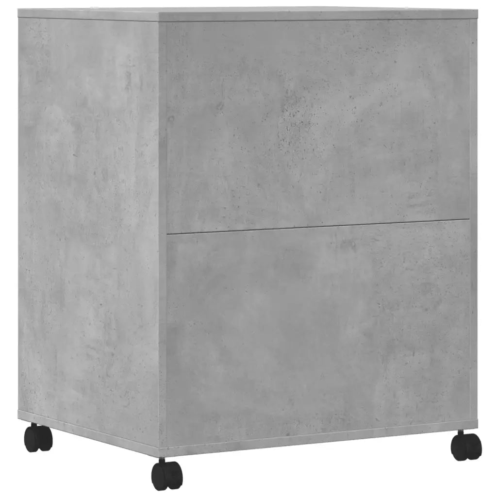 Supporto per Stampante con Ruote Grigio Cemento 60x48x74 cm 840635