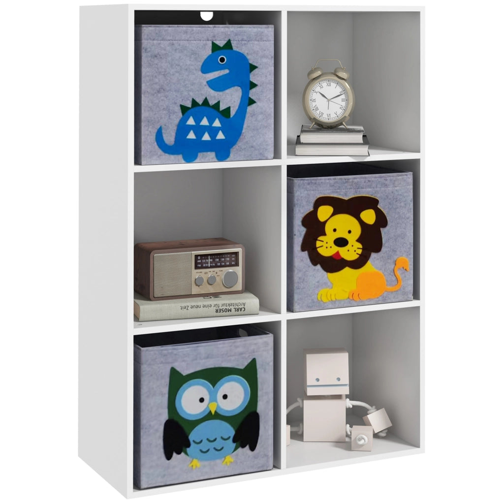 Libreria per Bambini ¨C Minimal ¨C 62x30x92 cm Bianco Grigio