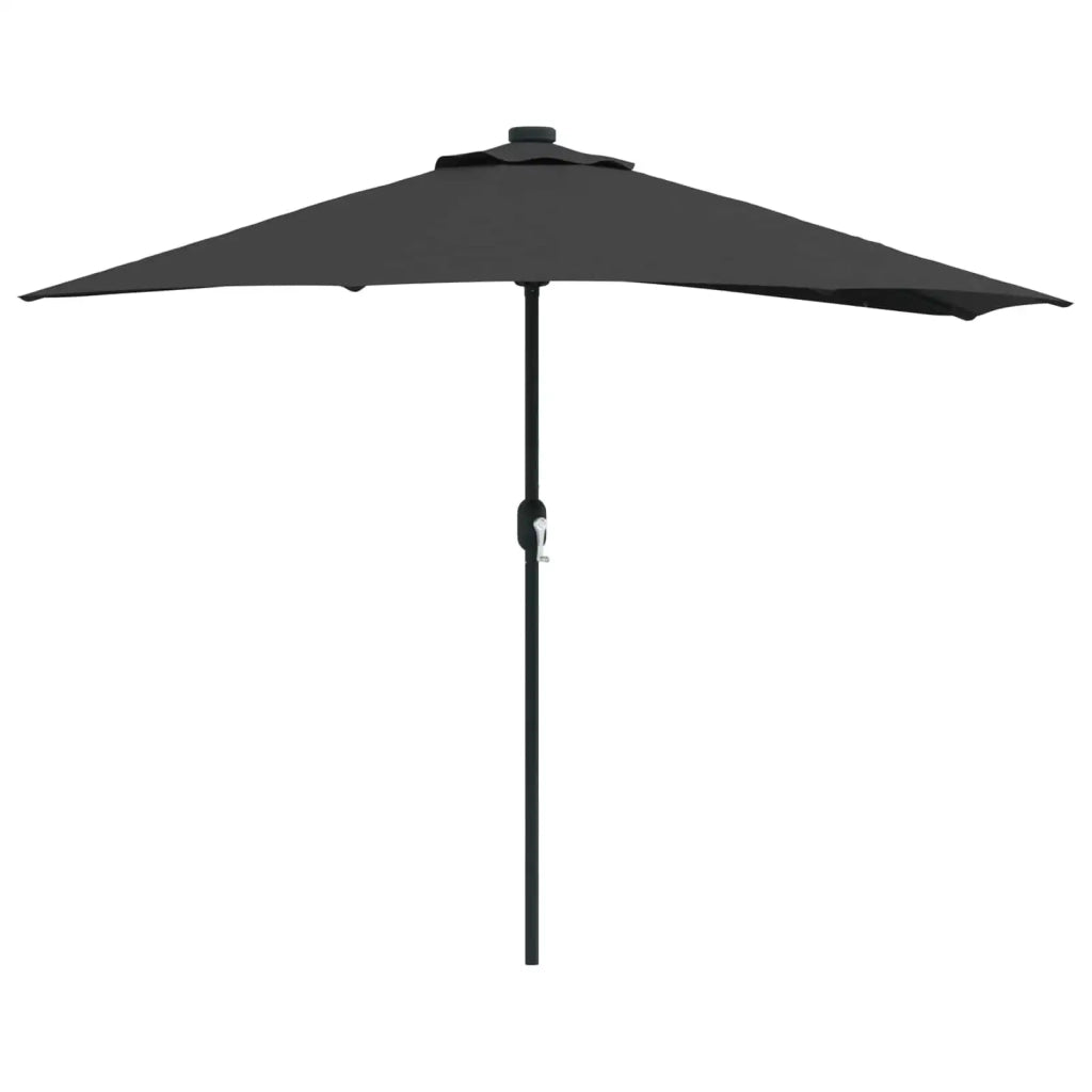 Ombrello da giardino-Ombrellone da spiaggia Nero 294 x 150 x 224 cm