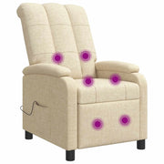 Poltrona Massaggiante Crema Tessuto 42034976