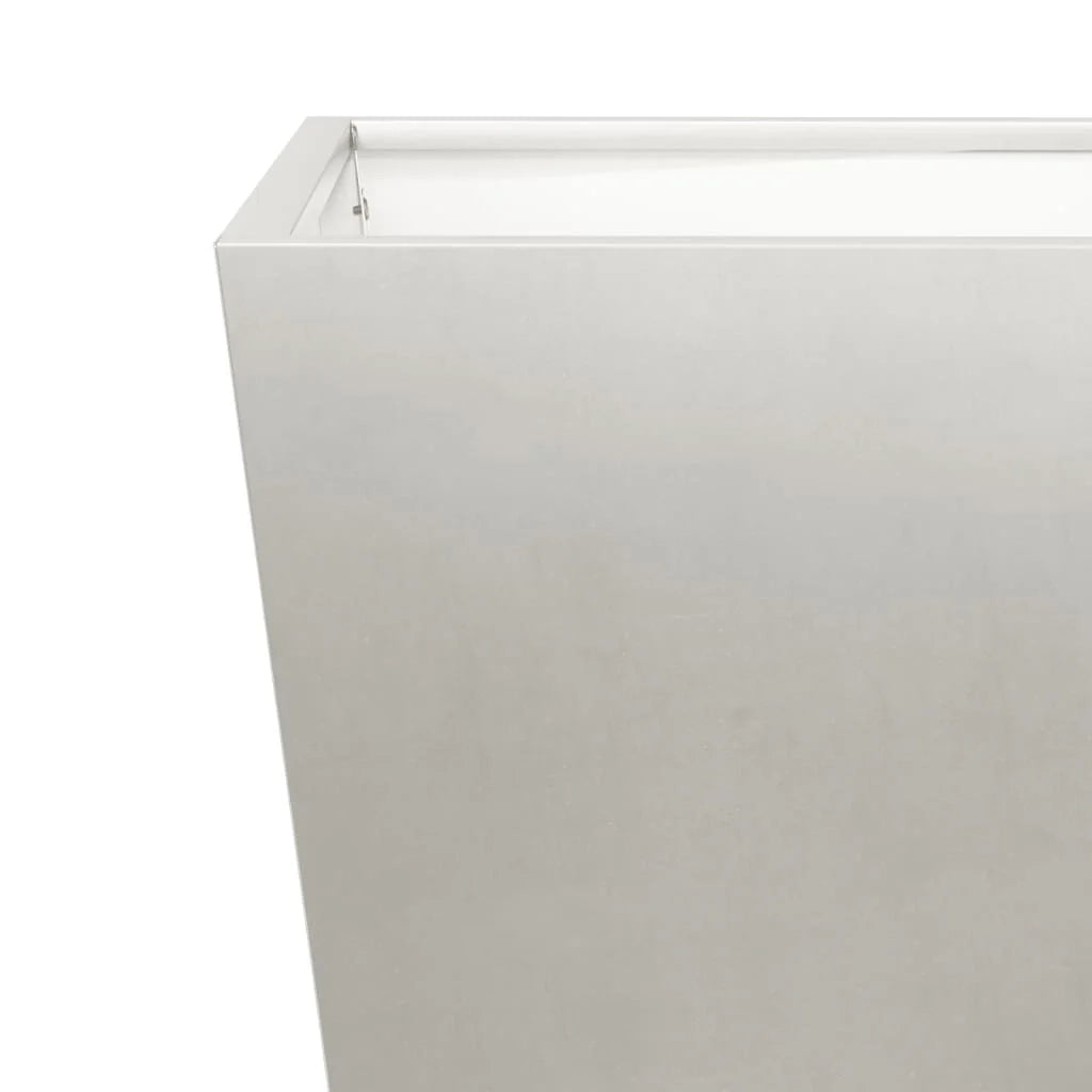 Fioriera rialzata per piante fiori terrazza giardino 30 x 30 x 30 cm acciaio inox grigio chiaro 02_0037492