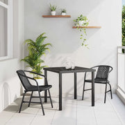 Set da Pranzo per Giardino 3 pcs Nero 3379380