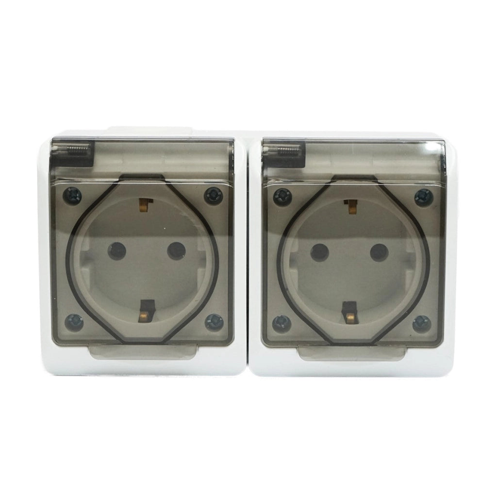 Doppia presa PT 16A, 250V IP44