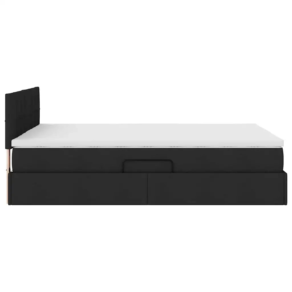 Letto con contenitore e materasso Nero 120 x 200 cm 3370514
