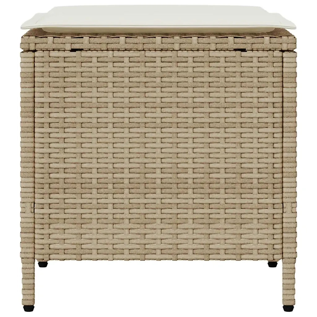 Set Divano da Giardino 4 pz con Cuscini Beige in Polyrattan 4103867