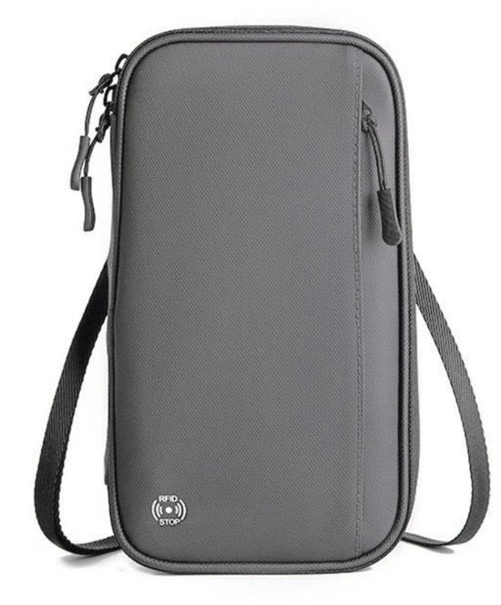 Portamonete a RFID - Tas per passaporto impermeabile multifunzionale - Tas con maniglia e chiusura a raccatto - Ospita carte di credito e biglietti - Adatto per attività all'aperto - Portamonete a RFID - Dimensioni 23x12.5x3cm