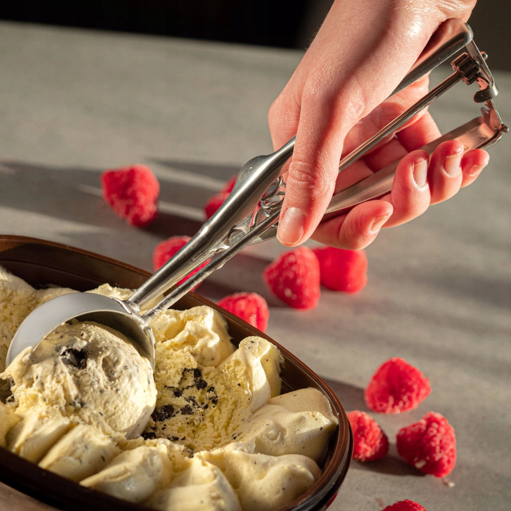 Coppette da dessert KADAX per gelato, 450 ml, 6 pezzi, in vetro + paletta.