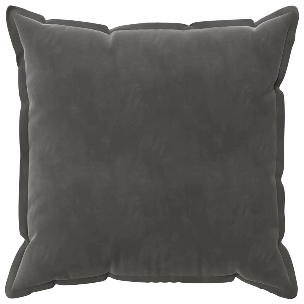Federa 6 pcs HOUTEN Grigio Scuro 65 x 65 cm Velluto 920972