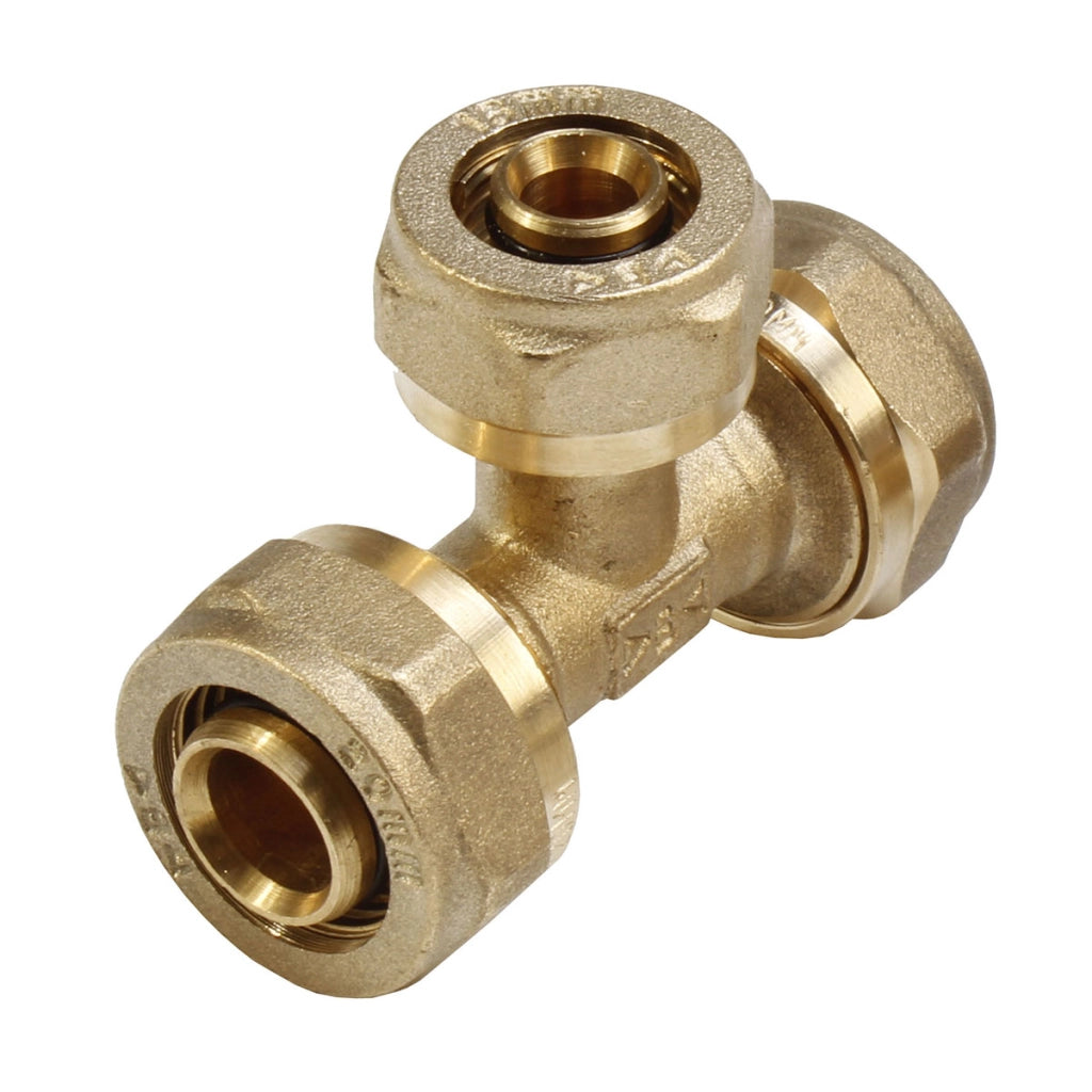 TEE F/F/F A COMPRESSIONE PER MULTISTRATO- Diam. 26- IBP- pezzi 1