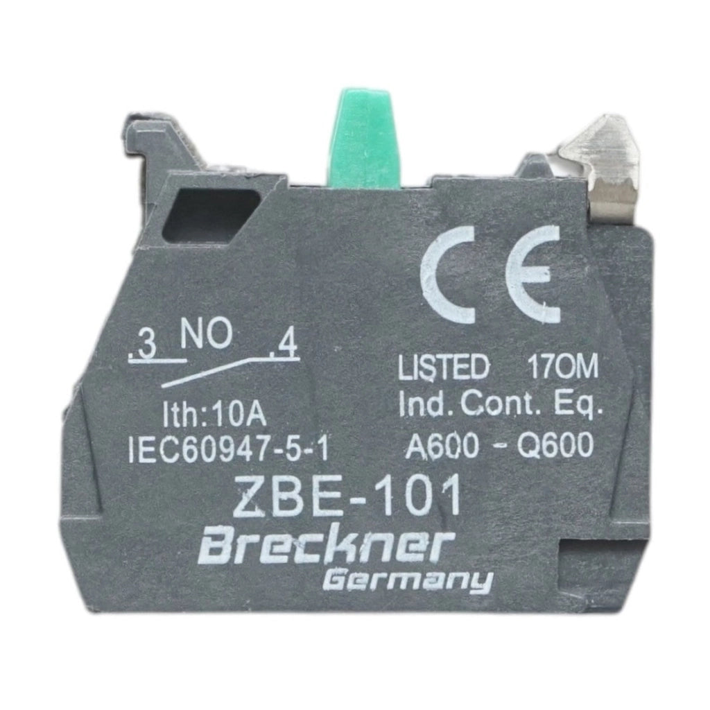 Blocco contatti ausiliari 1NO, 24V/10A 22mm LAY5 Breckner Germany