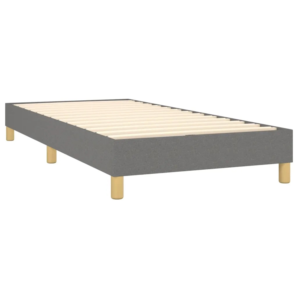 Giroletto a Molle con Materasso Grigio Scuro 80x200 cm Tessuto 3127078