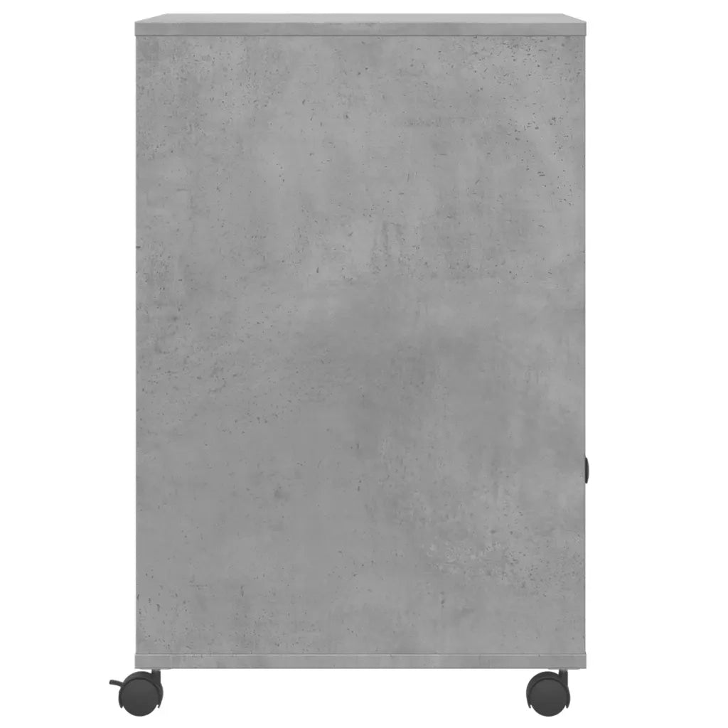 Supporto per Stampante con Ruote Grigio Cemento 60x48x74 cm 840635