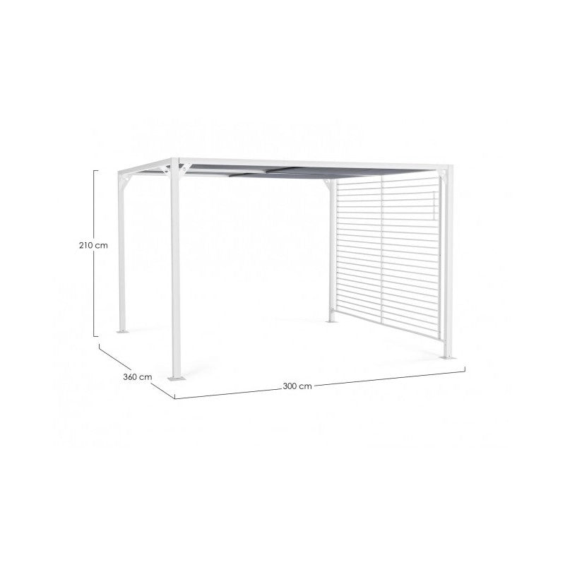 Gazebo Noah outdoor bianca 3x3.6 m