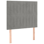 Testiera | Testata Grigio Chiaro 80x5x118/128 cm Velluto