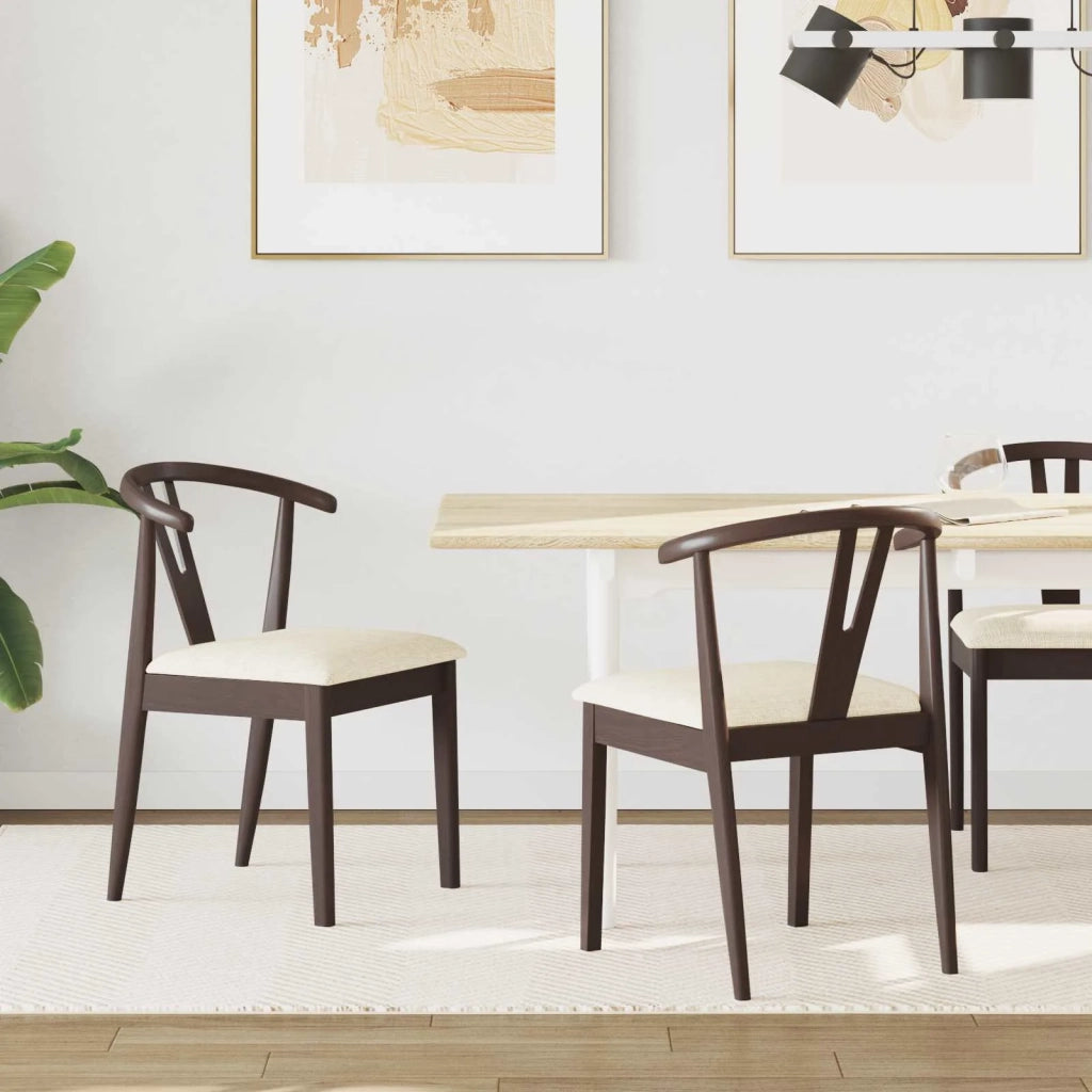 Sedia da pranzo 2 pz | Sedie da cucina Marrone chiaro e chiaro
