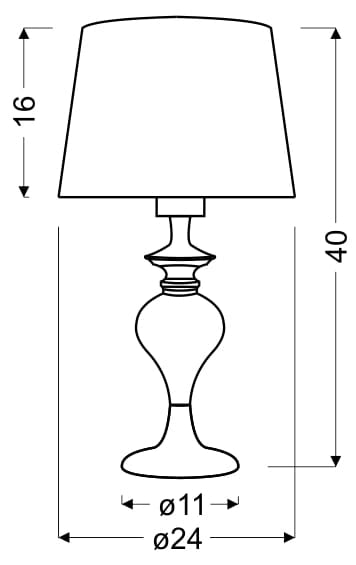 Lampada da tavolo Candellux Gillenia cromata E27 40cm