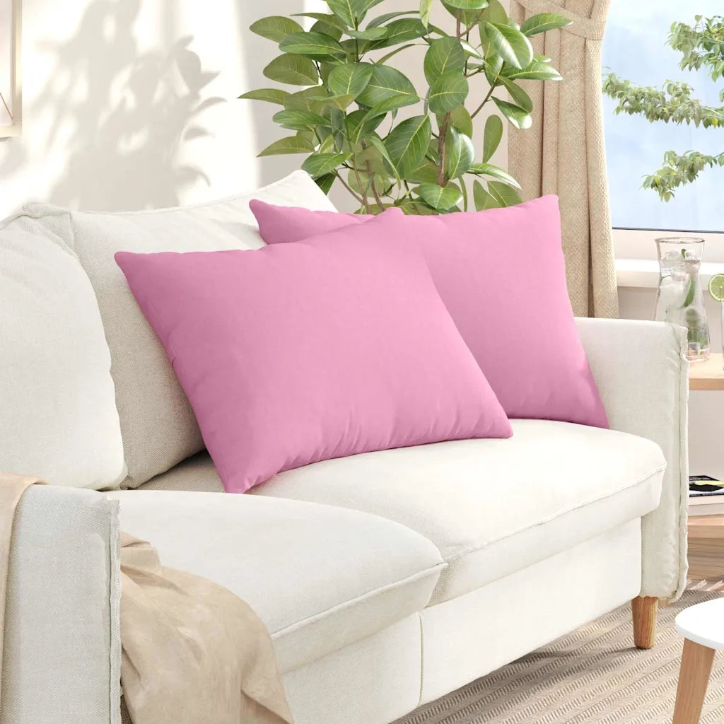 Cuscini da Divano 2 pcs Rosa 70 x 50 cm Tessuto 42013754