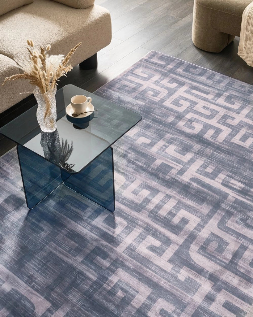 Tappeto grigio Tessuto 160 x 230 cm Motivo geometrico moderno Soggiorno Camera da letto Per riscaldamento a pavimento Fondo antiscivolo