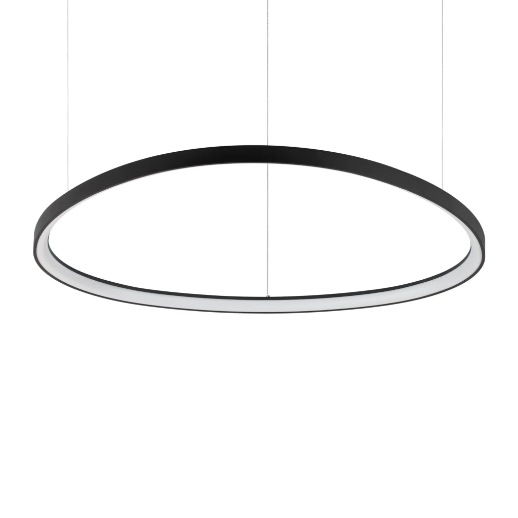 Lampada A Sospensione Gemini 1 Luce Led Integrato Nero 78W 8600Lm Ip20