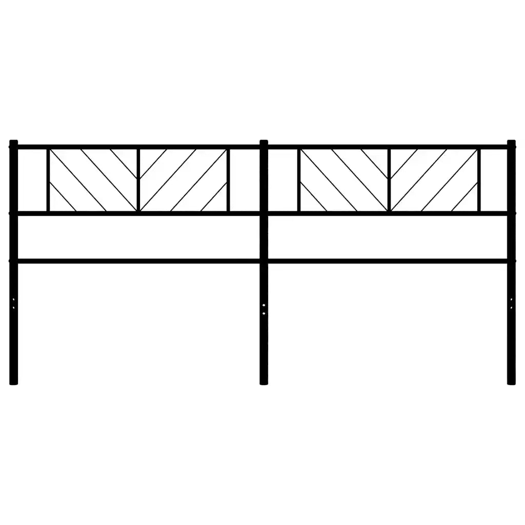 Testiera di Ricambio in Metallo Nero 180 cm 372215