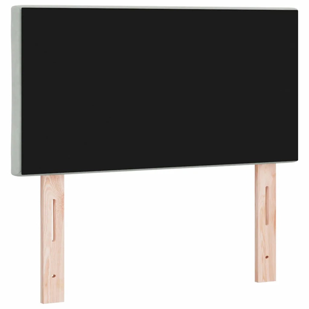 Testiera | Testata Grigio chiaro 80 cm Velluto
