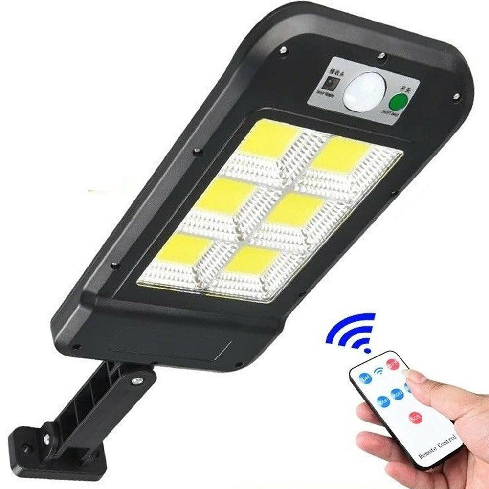 Trade Shop - Faro Lampione Stradale Pannello Solare Fotovoltaico Sensore 160 Led Cob Hs-8013 -