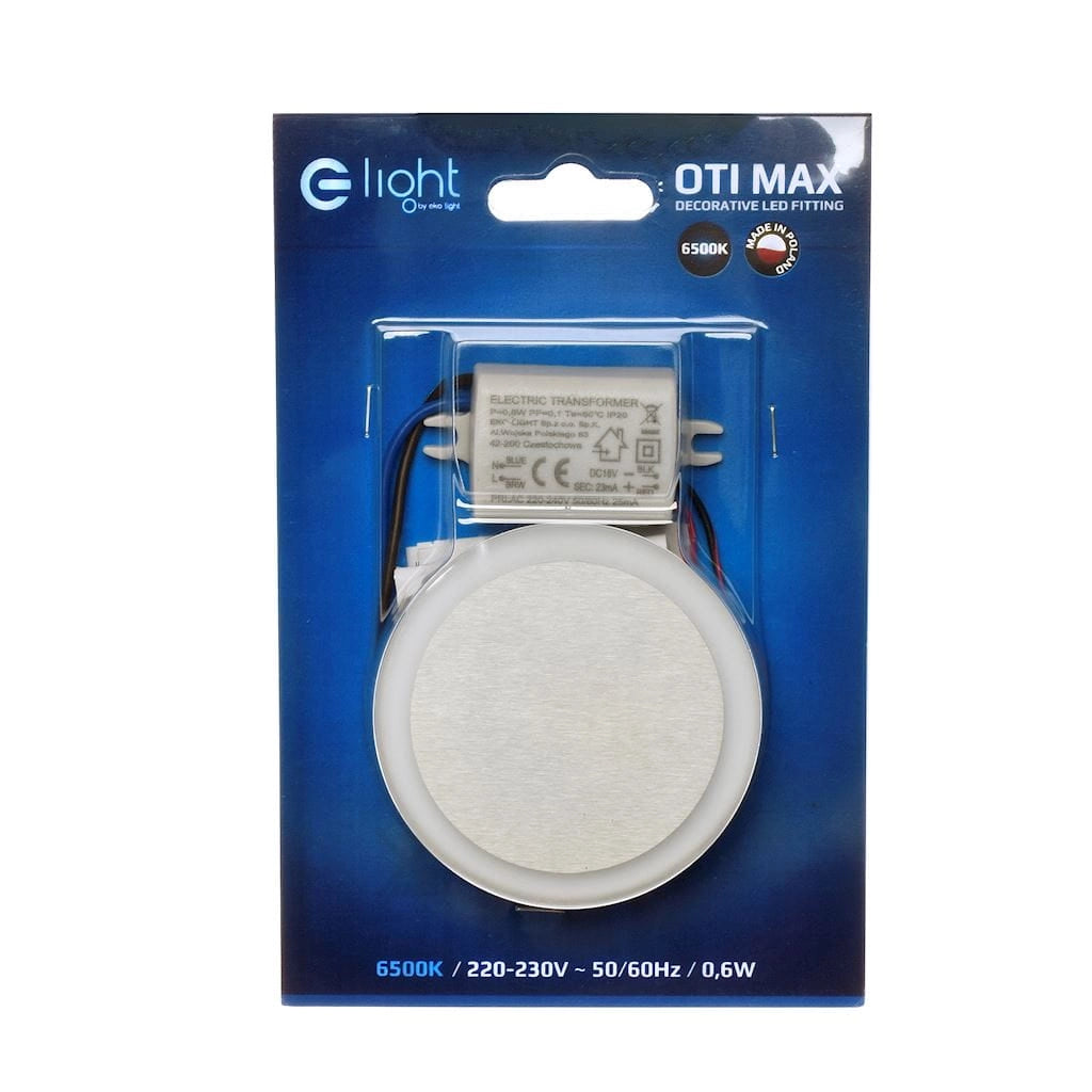 Lampada da scala LED OTI EKS4345 0,6W 6500K argento/bianco