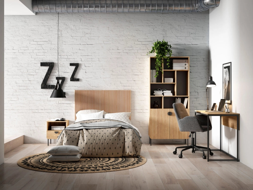 Comodino Herdasa 1 cassetto rovere dorato 55×40×34
